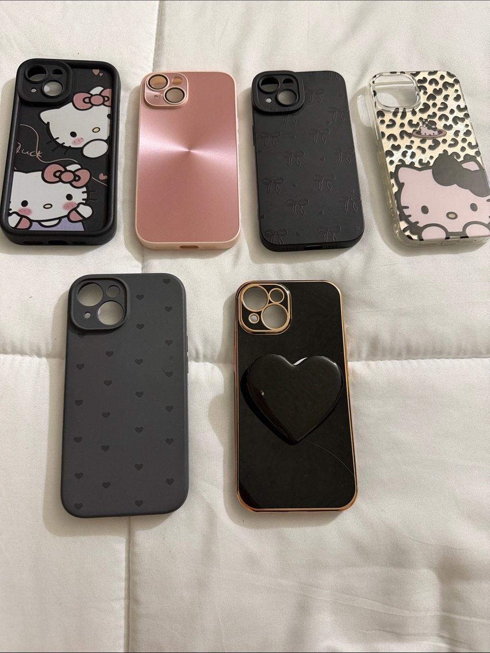 Assorted Black and Pink Phone Cases – Protective Decorative Covers